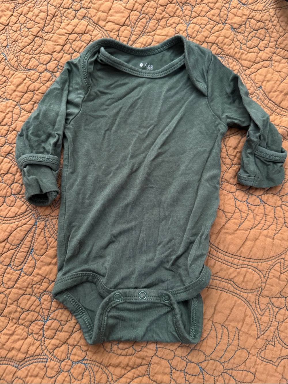 Kyte BABY Long Sleeve Green Bodysuit